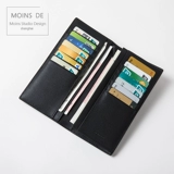 Длинный кожаный бумажник, из натуральной кожи, воловья кожа