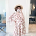 Trang phục bà bầu hè 2019 mẫu thời trang mới thủy triều mẹ Nhật Bản đầm voan dài hè hè - Áo thai sản áo bầu công sở Áo thai sản
