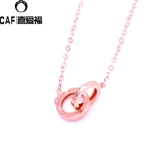 Золотая цепочка, гибкая подвеска, ожерелье, золото 14 карат, розовое золото, Россия, простой и элегантный дизайн