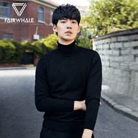 Mark Huafei áo len cao cổ nam 2018 thu đông mới phiên bản Hàn Quốc của áo len liền thân màu len hoang dã áo nam đẹp