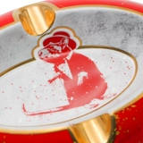 Оригинальный японский столетие Siglo Rat Year Ceramic Cigar Ashtray Red Ellipse 4 -специфическая подарочная коробка с сигаром.