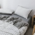 Muji bốn mảnh bông dệt bông đôi chính tả giường ngủ nude đơn giản tấm bông chăn - Bộ đồ giường bốn mảnh
