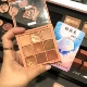 Korea Sanxi Jade 3ce Jiugongge Eyeshadow Palette Overtake Pumpkin Pearlescent Matte Makeup Palette 9 Color Orange Brown Palette phấn má the face shop