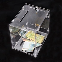 Коробка для пожертвований музыки прозрачная шкала акрилового пожертвования в прекрасную коробку Love Box Box Box Pronce Box Прозрачная коробка для переработки комнаты