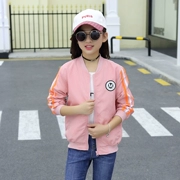 Áo khoác bé gái xuân hè 2018 phiên bản Hàn Quốc mới của quần áo thời trang trẻ em ngoại quốc áo khoác bóng chày hoang dã đồng phục lớn
