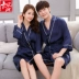 Hàn quốc phiên bản của Hàng Châu lụa phần mỏng đồ ngủ nam sexy ice silk robe áo choàng tắm mùa hè lụa khách sạn áo choàng tắm triều Night Robe