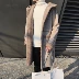 Văn học nam nữ mua sắm áo gió mùa đông nam phiên bản Hàn Quốc của xu hướng áo khoác trùm đầu trong đoạn văn dài áo khoác lông cừu nam
