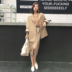 ◆ ASM ◆ 2018 mùa thu mới lỏng thường phù hợp với tính khí hai mảnh phù hợp với retro phù hợp với áo khoác nữ đồ bộ thun Bộ đồ