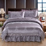 Хлопковый комплект, покрывало, простыня, европейский стиль, 4 предмета, 1.8м, 2.0м