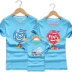 Áo thun cotton cho bố mẹ mùa hè mới Một gia đình ba người cộng với béo mập XL béo ngắn tay 200 kg đầy nhà quần legging bé gái Trang phục dành cho cha mẹ và con