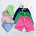 Trẻ em bông và vải lanh quần short mùa hè nam bé quần cô gái mùa hè 2018 chàng trai mới quần bãi biển năm phần mỏng