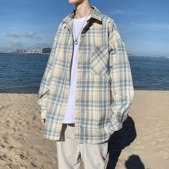 長袖襯衫男外套韓版上衣ins潮搭配潮流秋季帥氣港風日系襯衣秋裝