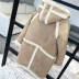 [Chống mùa khuyến mãi] giả cừu cắt áo nữ Hàn Quốc phiên bản của lông trùm đầu một chiếc áo choàng dài lông áo