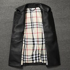 Кожаная куртка 2021春秋真皮皮衣女中长款绵羊皮风衣修身显瘦西装领双排扣外套女