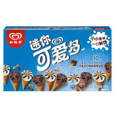 Он lu xue милый и мини -сладости мороженое ванильный вкус+шоколадный вкус 200 г (10 центов)