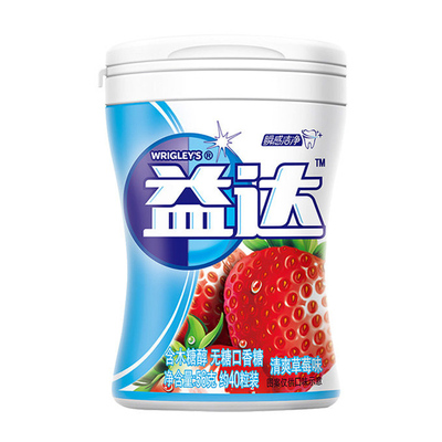 [益达 木糖醇无糖口香糖(清爽草莓味) 56g/瓶]