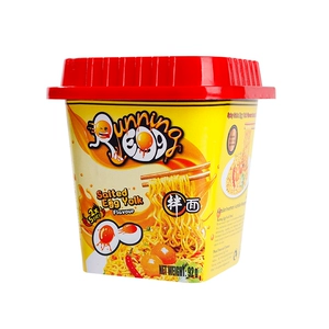 Импортная из Вьетнама лапша Run It Egg, острая, соленая, со вкусом яичного желтка, 92 г/коробка