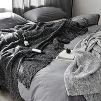 Классическое трикотажное хлопковое одеяло, диван для отдыха