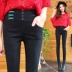 Xuân 2018 mới thu đông đen Hàn Quốc quần legging cạp cao nữ mặc quần lửng bó sát quần lửng bó chân hoang dã quần áo nữ Khởi động cắt