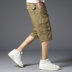 Mùa hè cắt quần nam cotton dụng cụ quần short cộng với phân bón XL chất béo ống túm trung niên quần giản dị 7 quần 3/4 Jeans