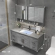 2022 mới tủ phòng tắm kết hợp sứ rửa tay rửa tay tủ tấm đá mặt bàn tùy chỉnh tủ gương lưu vực