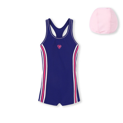 Balla Balla Girls Áo tắm cho trẻ em lớn Xiêm đào tạo học sinh áo tắm Hàn Quốc Boxer Đồ bơi Spa Cap - Đồ bơi trẻ em