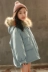 Áo khoác bé gái mùa đông 2019 phiên bản Hàn Quốc mới của chàng trai lớn mặc váy ngắn cô gái nước ngoài ga xuống áo khoác - Bông áo phao lót lông cho bé Bông