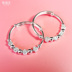 Vòng tay em bé bạc trẻ em s999 sterling bạc trẻ em vòng tay đầy bạc trẻ em vòng chân trẻ sơ sinh vòng tay trăng tròn vòng tay đá thạch anh Vòng đeo tay Cuff