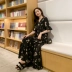 Váy size lớn cho nữ béo che bụng mm 2019 hè mới Hàn Quốc tùy chỉnh vải dài 200 kg - Váy dài