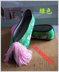 Обувь для янгэ 定制平底防滑绣花鞋戏曲彩鞋戏曲戏剧用品古装花旦女鞋新娘结婚鞋