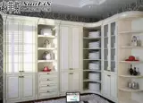 Софи Профессиональный пользовательский европейский стиль твердый деревянный гардероб угловой пластин Общий гардероб книжный шкаф для винной спальни комбинация