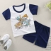 Mùa hè mới bé quần short cotton ngắn tay phù hợp với bé trai và bé gái Áo thun ngắn hai bộ cho bé sơ sinh 0-3-5 tuổi áo giữ nhiệt trẻ em Phù hợp với trẻ em