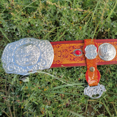 Пояс 蒙古族男士腰封 蒙古袍皮腰带 蒙古族舞蹈演出装饰皮带新品