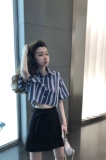 Ручка Noble Girl Independent Sweetheart Set BM короткий -наполосый дизайн рубашки наполовину юбки
