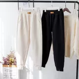 Демисезонные утепленные белые вельветовые штаны для отдыха, большой размер