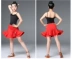 Cô gái mới váy khiêu vũ Latin quần áo trẻ em tập thể dục thi đấu quần áo cô gái khiêu vũ quy định quần áo mùa hè - Trang phục Trang phục