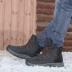 Yi Jiabao 8859 giày cotton nam giày tuyết cộng với chân béo cỡ lớn chân béo tập thể dục trung niên thể thao ngoài trời mùa đông giày boot nam chính hãng Giày ống