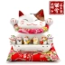 Cat House Road Music Hall Shop Family Portrait Nhật Bản Đồ gốm may mắn Mèo Trang trí Piggy Bank Khai trương Quà tặng - Trang trí nội thất