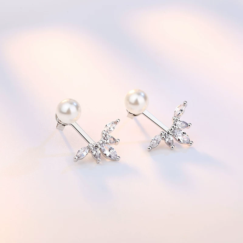 Серьги из жемчуга, 925 пробы серебро, двойное ношение, интернет-знаменитость, 2021 год