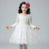 Cô gái công chúa váy fluffy ăn mặc trẻ em trang phục trẻ em ăn mặc hoa cô gái váy cưới váy trắng váy hiển thị Váy trẻ em