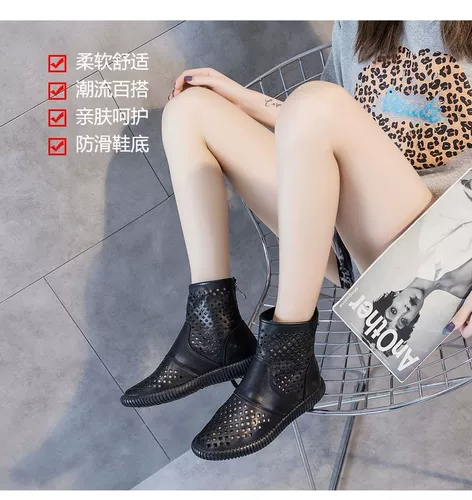 Сапоги, дышащие нескользящие туфли, из натуральной кожи, большой размер, мягкая подошва