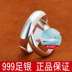 Nhẫn bạc nam 999 đôi nam nữ nhẫn đơn giản nhẫn trơn tay mở nhẫn bạc chữ miễn phí nhẫn titan Nhẫn