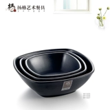 Черный скраб японский и корейский посуда имитация пирамида титана миска с рисовой миской суп миски блюда и миски
