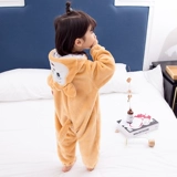 Пижама, детский мультяшный хлопковый пуховик, 1-3 лет