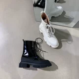 Martens, Tide, демисезонный ремень в английском стиле на платформе, короткие сапоги, ботинки, 2020, в британском стиле