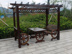 Chống ăn mòn nhà gỗ gazebo nhà máy trực tiếp nho khung rắn gỗ vườn nho khung hoa đứng đồ gỗ ngoài trời vườn bảng và ghế Bàn ghế ngoài trời / sân