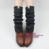 Mùa thu và mùa đông Hàn Quốc vớ len lỏng đặt nút xoắn cọc cọc vớ nữ legging vớ đặt trong giày đặt chân quần tất lót lông Vớ mắt cá chân
