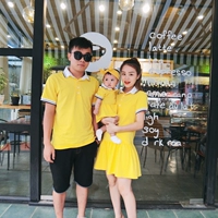 Chen Chen Ma bé Xiêm ngắn tay nam giới và phụ nữ bé cha mẹ và con ve áo Cáp Nhĩ Tân bé romper sơ sinh sóng quần áo gia đình đẹp