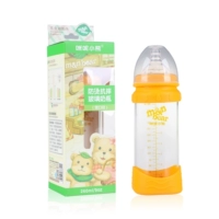 Стеклянная бутылочка для кормления, 260 мл, защита при падении