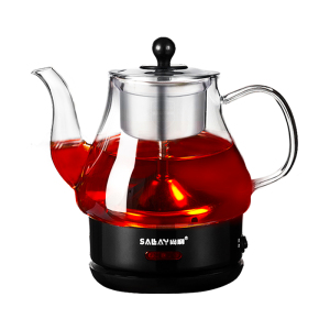 尚利喷淋式煮茶器小黑茶家用办公室全自动蒸汽玻璃蒸茶壶小型保温